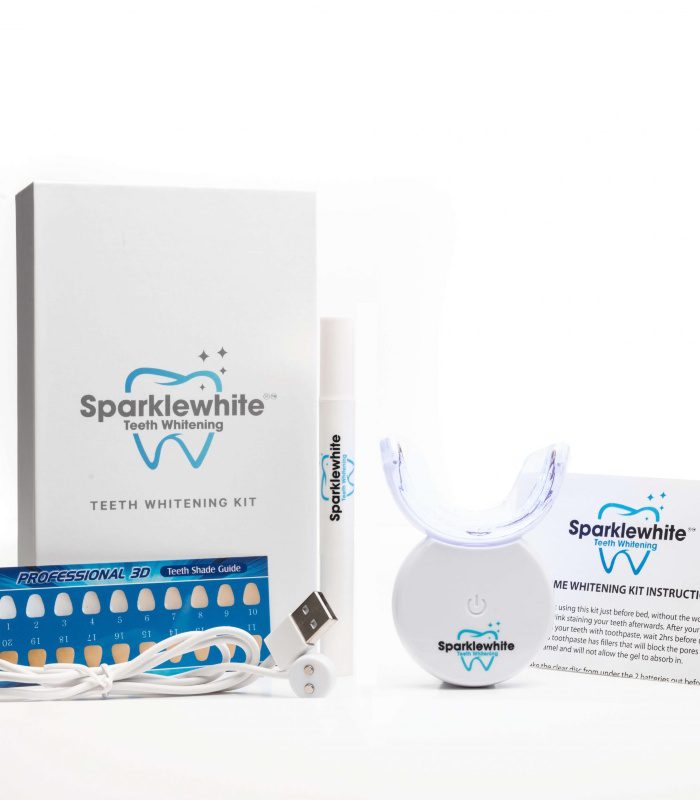 2Gel Whitening Pen kit HP6.9%, LED 3colour light, Shade guide, Instructions
