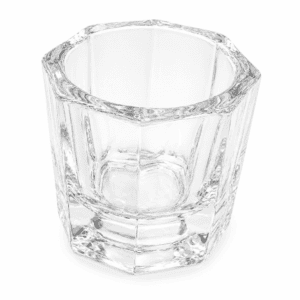 Glass dampen dish for syringing gel into