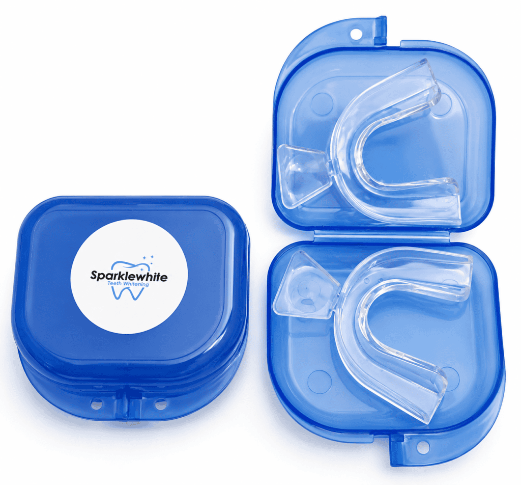 Mouth guard in a case for teeth grinders – worn on lowers, comes with 2 moulds RRP $25-$30
