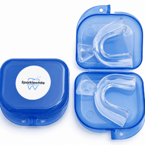 Mouth guard in a case for teeth grinders – worn on lowers, comes with 2 moulds RRP $25-$30